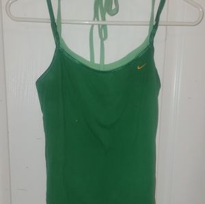 Nike Green tank top medium, shelf bra